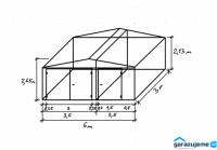 WOOD Z002 - zahradní domek z plechu v dekoru dřeva 6 x 3 m-4